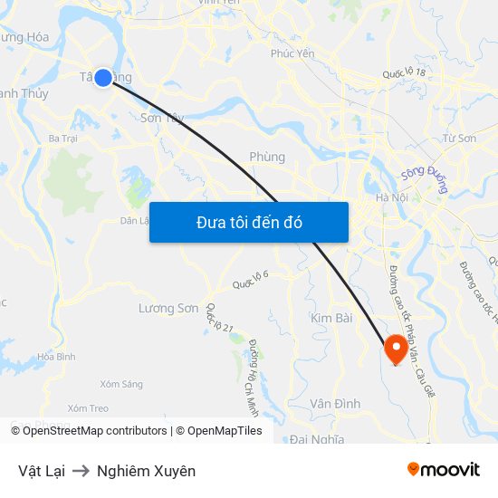 Vật Lại to Nghiêm Xuyên map