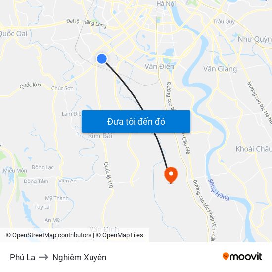 Phú La to Nghiêm Xuyên map