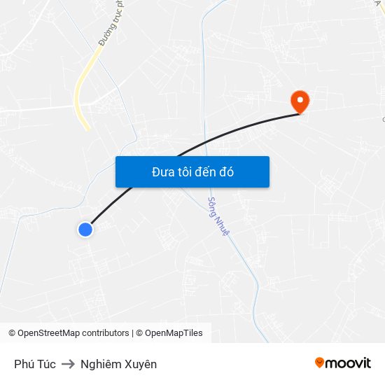 Phú Túc to Nghiêm Xuyên map