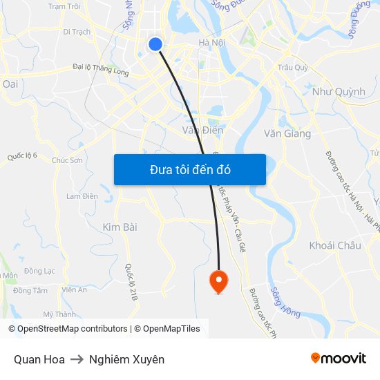 Quan Hoa to Nghiêm Xuyên map