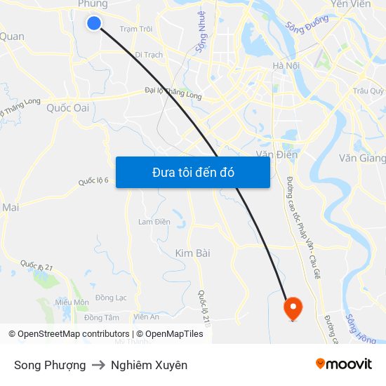 Song Phượng to Nghiêm Xuyên map