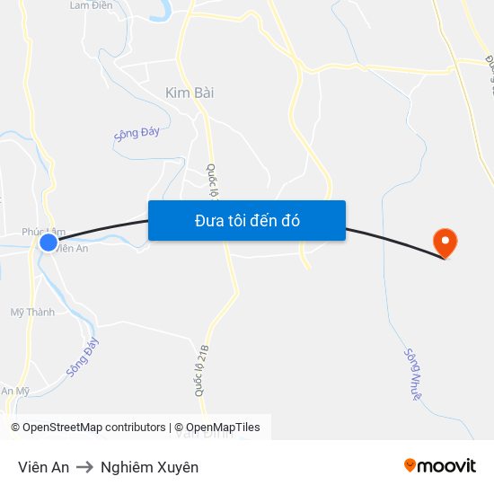 Viên An to Nghiêm Xuyên map