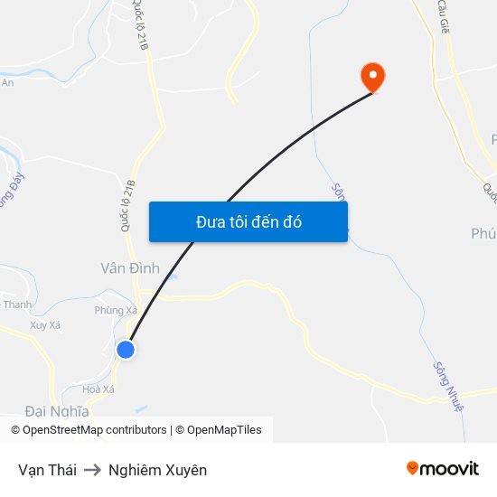 Vạn Thái to Nghiêm Xuyên map