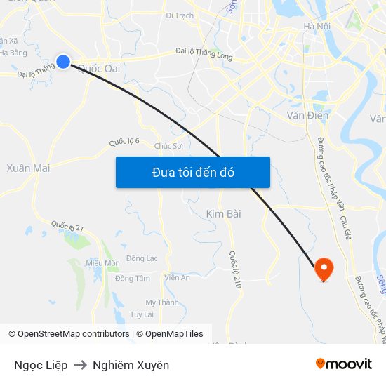 Ngọc Liệp to Nghiêm Xuyên map