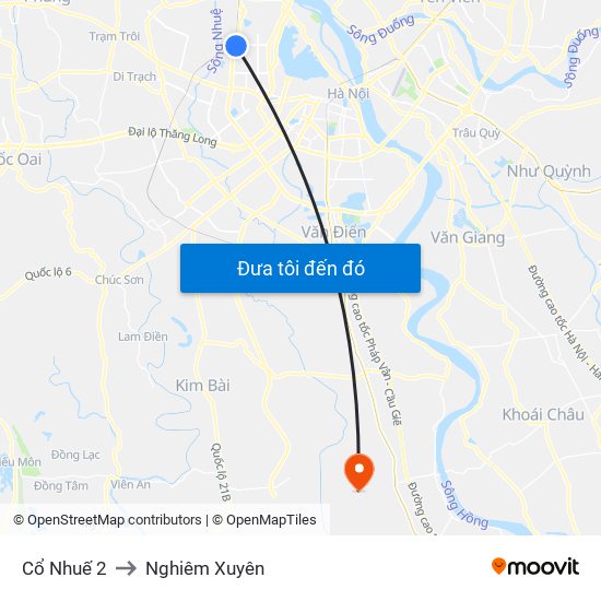 Cổ Nhuế 2 to Nghiêm Xuyên map