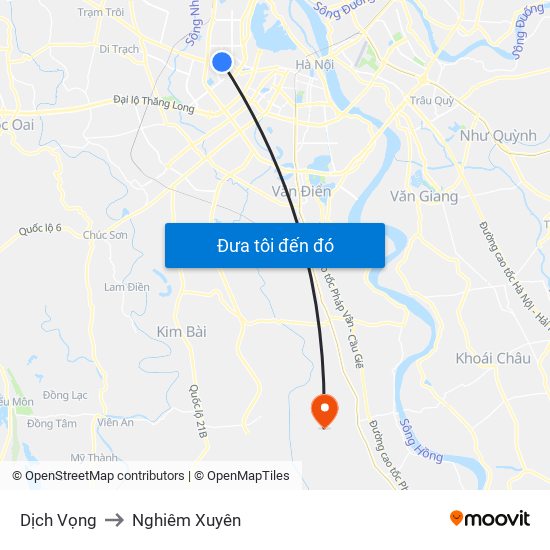 Dịch Vọng to Nghiêm Xuyên map