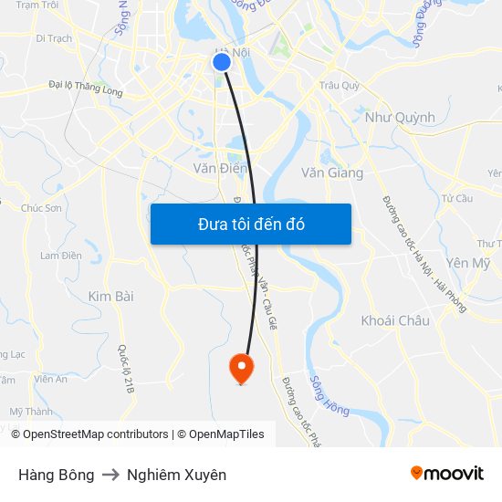 Hàng Bông to Nghiêm Xuyên map