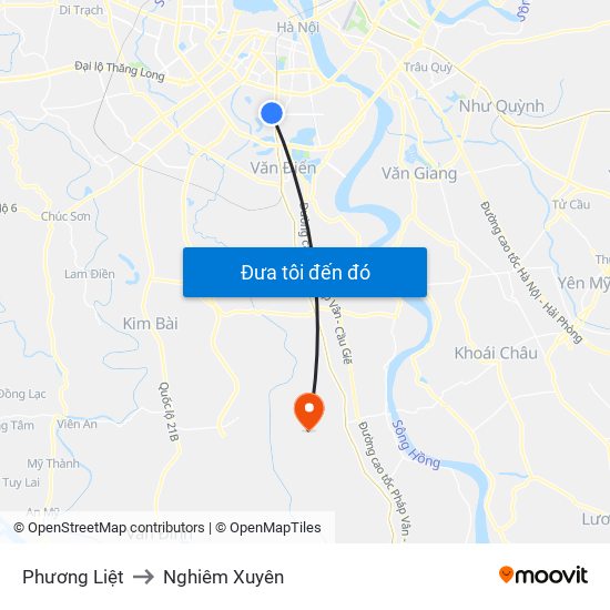 Phương Liệt to Nghiêm Xuyên map