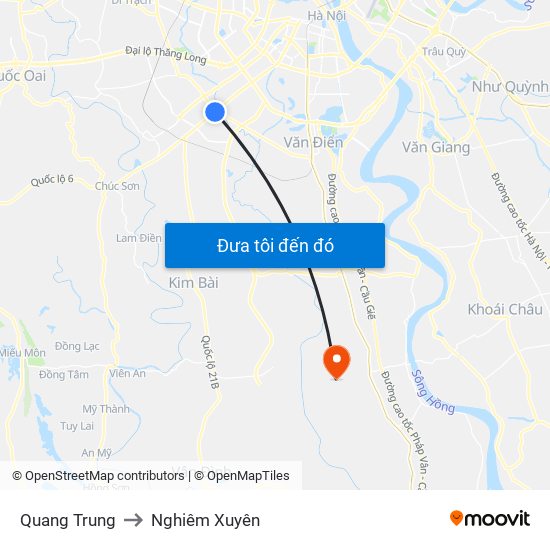 Quang Trung to Nghiêm Xuyên map