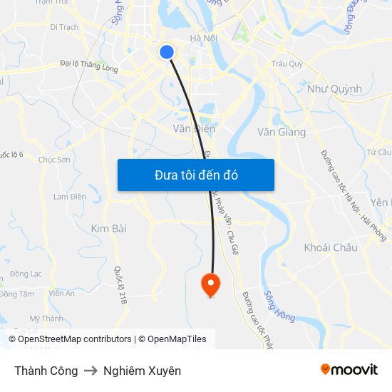 Thành Công to Nghiêm Xuyên map