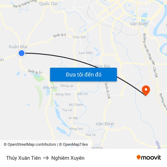 Thủy Xuân Tiên to Nghiêm Xuyên map