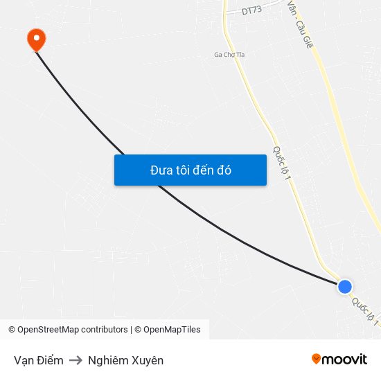 Vạn Điểm to Nghiêm Xuyên map