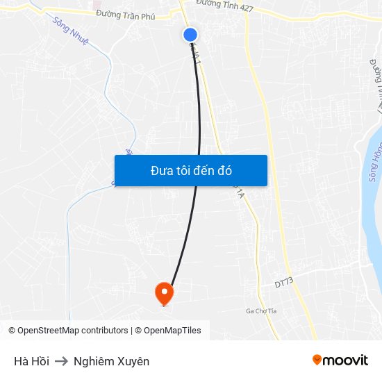 Hà Hồi to Nghiêm Xuyên map