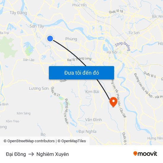 Đại Đồng to Nghiêm Xuyên map