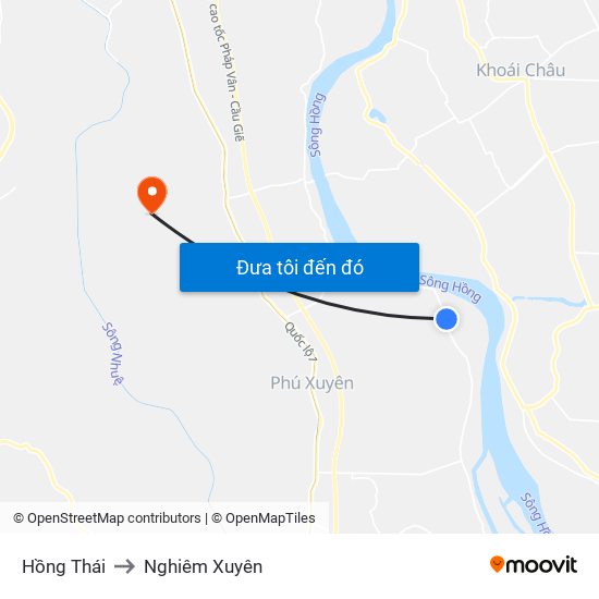 Hồng Thái to Nghiêm Xuyên map