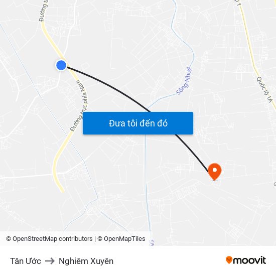 Tân Ước to Nghiêm Xuyên map