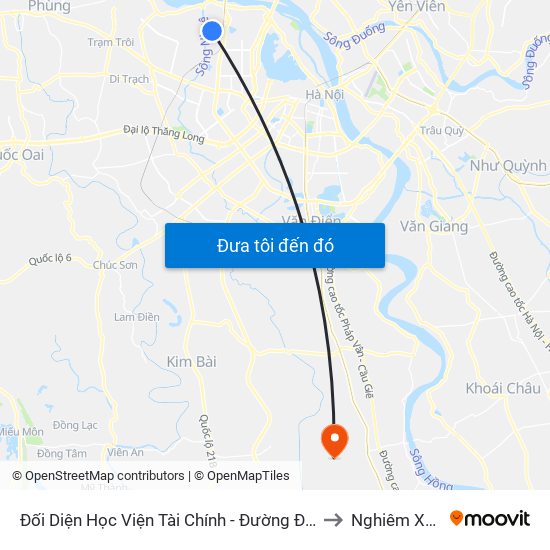 Đối Diện Học Viện Tài Chính - Đường Đức Thắng to Nghiêm Xuyên map