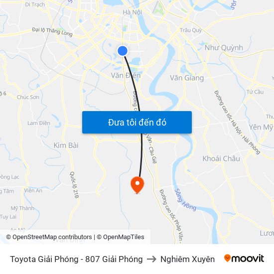 Toyota Giải Phóng - 807 Giải Phóng to Nghiêm Xuyên map
