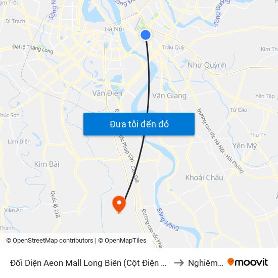 Đối Diện Aeon Mall Long Biên (Cột Điện T4a/2a-B Đường Cổ Linh) to Nghiêm Xuyên map