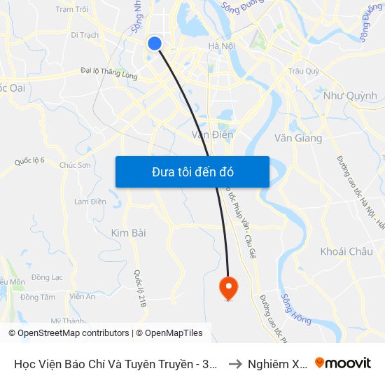 Học Viện Báo Chí Và Tuyên Truyền - 36 Xuân Thủy to Nghiêm Xuyên map