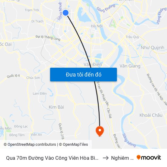 Qua 70m Đường Vào Công Viên Hòa Bình - Phạm Văn Đồng to Nghiêm Xuyên map