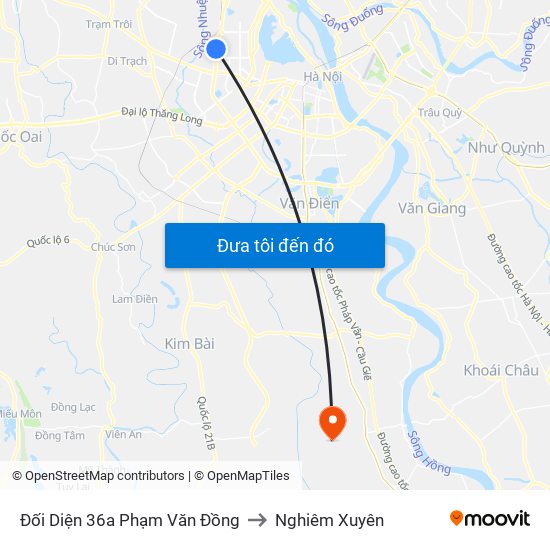 Đối Diện 36a Phạm Văn Đồng to Nghiêm Xuyên map