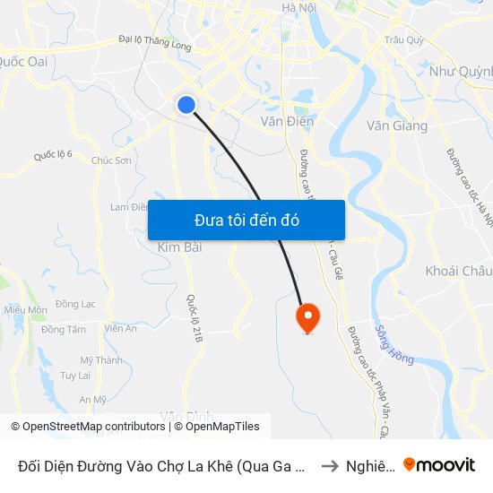Đối Diện Đường Vào Chợ La Khê (Qua Ga Metro La Khê) - 405 Quang Trung (Hà Đông) to Nghiêm Xuyên map