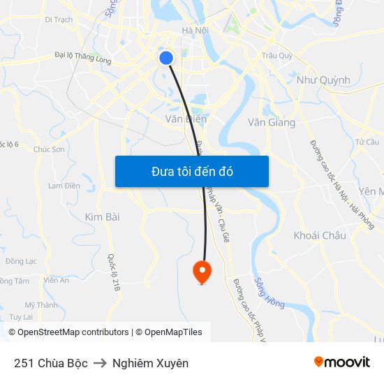 251 Chùa Bộc to Nghiêm Xuyên map