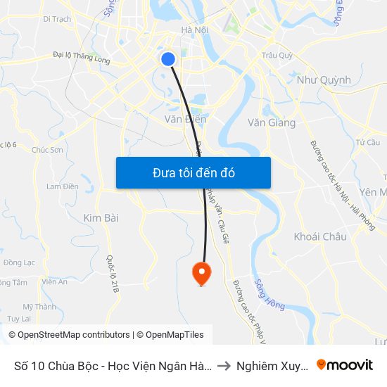 Công Ty In Thương Mại & Dịch Vụ Ngân Hàng - Số 10 Chùa Bộc to Nghiêm Xuyên map