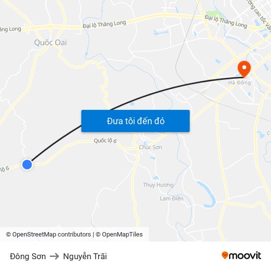 Đông Sơn to Nguyễn Trãi map