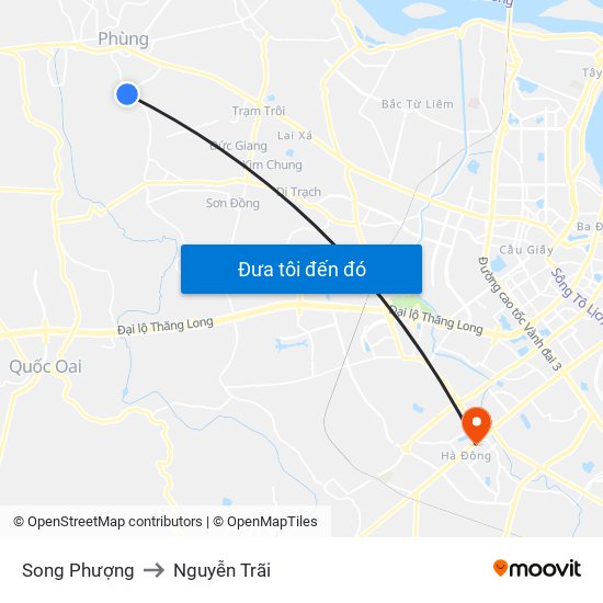 Song Phượng to Nguyễn Trãi map