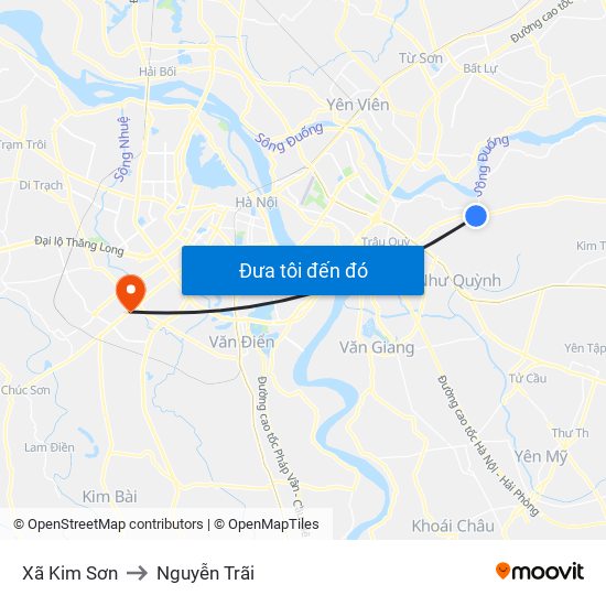 Xã Kim Sơn to Nguyễn Trãi map