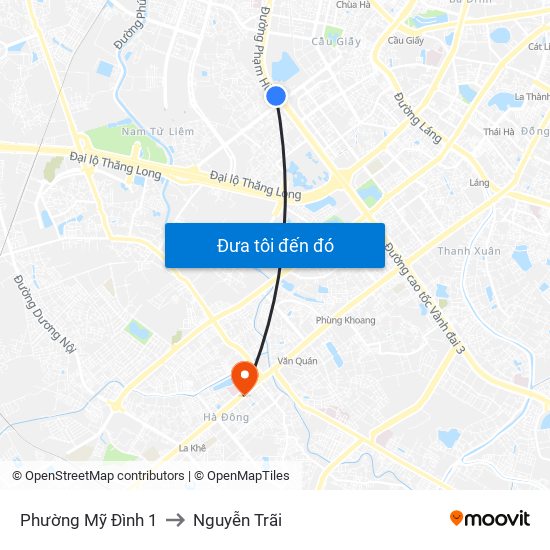 Phường Mỹ Đình 1 to Nguyễn Trãi map