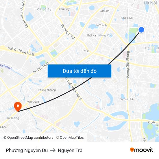 Phường Nguyễn Du to Nguyễn Trãi map