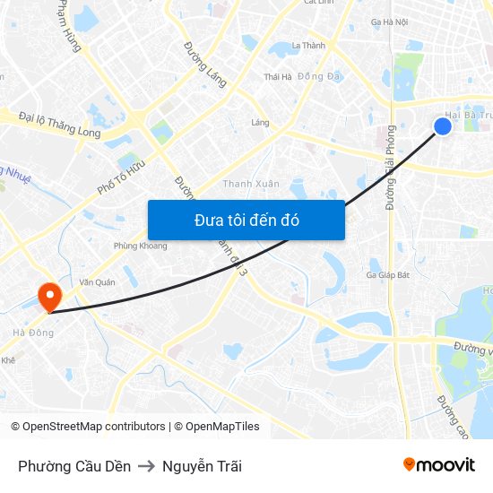 Phường Cầu Dền to Nguyễn Trãi map