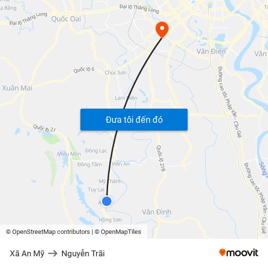 Xã An Mỹ to Nguyễn Trãi map