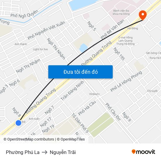 Phường Phú La to Nguyễn Trãi map