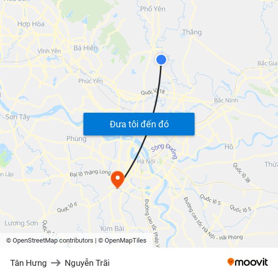 Tân Hưng to Nguyễn Trãi map