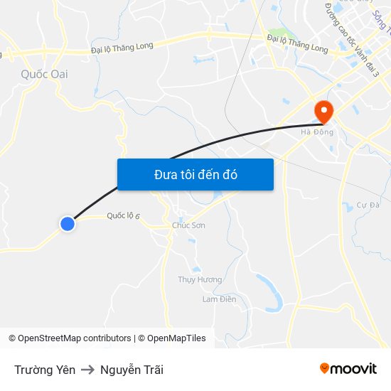 Trường Yên to Nguyễn Trãi map