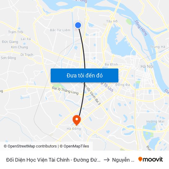 Đối Diện Học Viện Tài Chính - Đường Đức Thắng to Nguyễn Trãi map