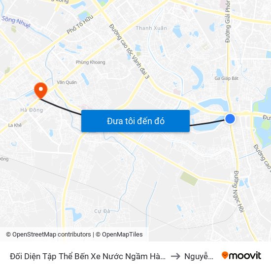 Đối Diện Tập Thể Bến Xe Nước Ngầm Hà Nội - Ngọc Hồi to Nguyễn Trãi map