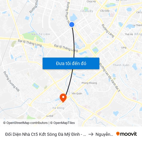 Đối Diện Nhà Ct5 Kđt Sông Đà Mỹ Đình - Phạm Hùng to Nguyễn Trãi map