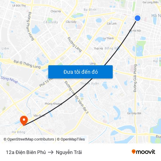 12a Điện Biên Phủ to Nguyễn Trãi map