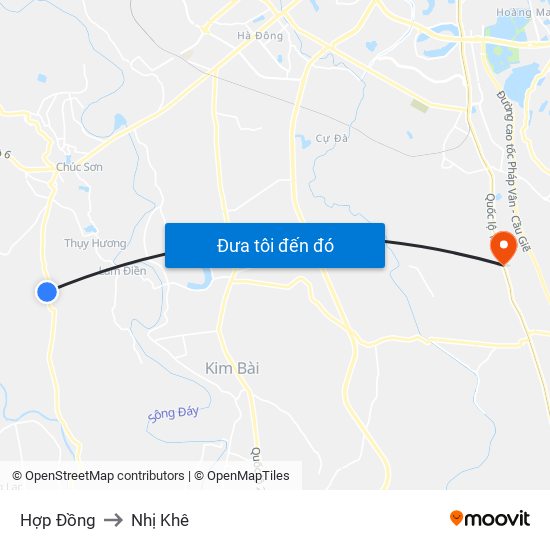 Hợp Đồng to Nhị Khê map