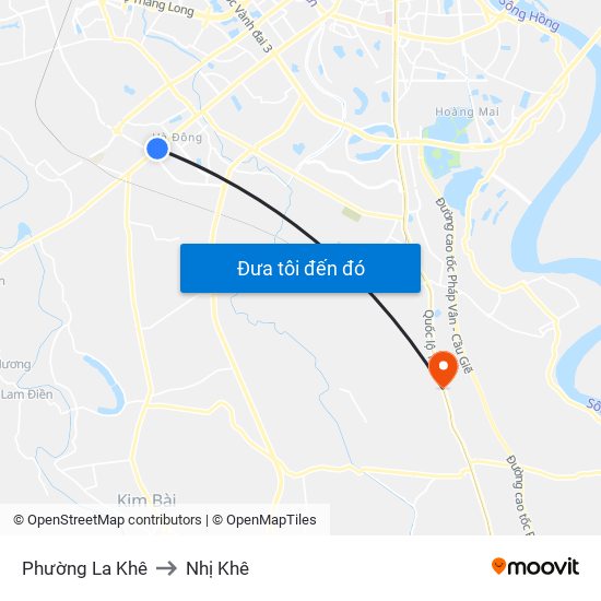 Phường La Khê to Nhị Khê map