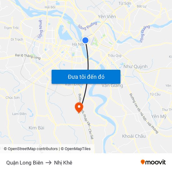 Quận Long Biên to Nhị Khê map