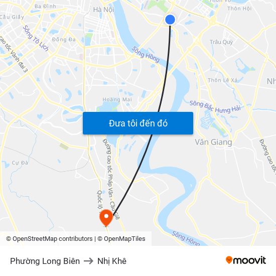 Phường Long Biên to Nhị Khê map