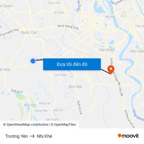 Trường Yên to Nhị Khê map