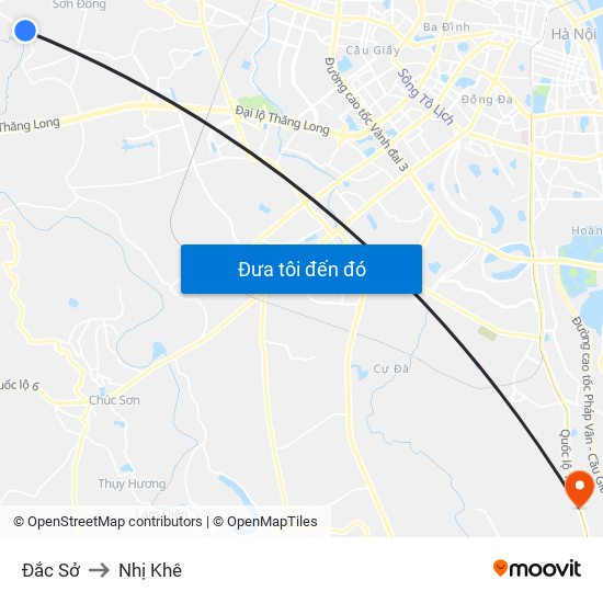 Đắc Sở to Nhị Khê map