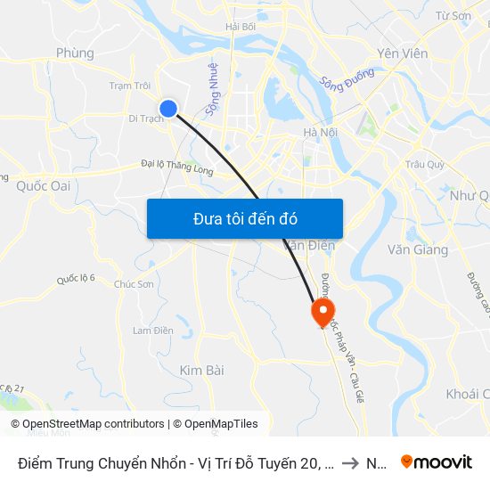 Điểm Trung Chuyển Nhổn - Vị Trí Đỗ Tuyến 20, 29, 32 (Chiều Sơn Tây - Hà Nội)- Đường 32 to Nhị Khê map